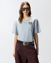 T-shirt with Love Birds jewel detail - | Pinko