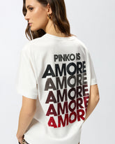 T-shirt με τη λέξη Amore με στρας - | Pinko