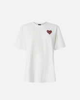 T-shirt with rhinestoned Amore lettering - | Pinko