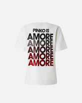 T-shirt con lettering Amore in strass - | Pinko