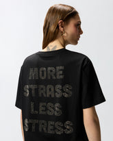 More Strass Less Stress T-shirt - | Pinko