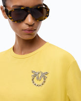 T-shirt with Love Birds jewel detail - | Pinko