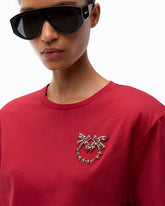 T-shirt con applicazione gioiello Love Birds - | Pinko