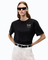 T-shirt con applicazione gioiello Love Birds - | Pinko