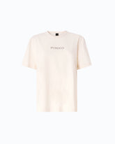 T-shirt Too Glam To Give A Damn con strass - | Pinko