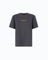 T-shirt «Too Glam To Give A Damn» με στρας - | Pinko