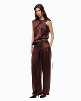 Pantaloni in satin a portafoglio - | Pinko