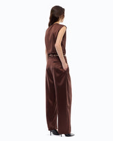 Pantaloni in satin a portafoglio - | Pinko