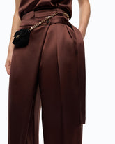 Pantaloni in satin a portafoglio - | Pinko