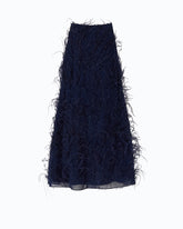 Abito corto con piume - | Pinko
