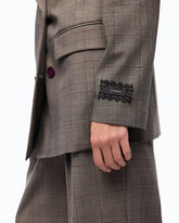 Veste croisée à carreaux - | Pinko