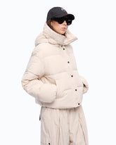 Down jacket in water-repellent technical canvas - | Pinko