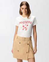 T-shirt with heart and Pinkotini print - | Pinko