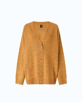 Fully rhinestoned wool-blend cardigan - | Pinko