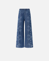 Floral denim jeans - | Pinko