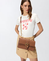 Love Bag One medium handbag in leather - | Pinko