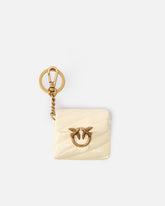 Love Bag Puff AirPods case in shiny leather - | Pinko