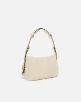 Borsa a spalla piccola Saddle Bag in pelle - Bianco | Pinko