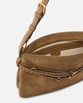 Große Schultertasche Belt Bag Big aus Veloursleder - | Pinko