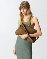 Grand sac porté épaule Belt Bag Big en daim - | Pinko