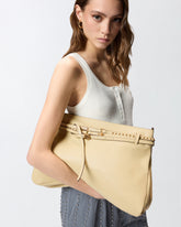 Μεγάλη δερμάτινη τσάντα ώμου Belt Bag Big - | Pinko