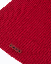 Sciarpa in misto lana e cashmere a coste - | Pinko