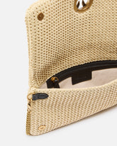 Love Bag Click Soft Horizontal Classic medium crossbody clutch in raffia - | Pinko