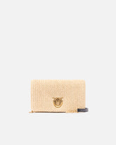 Bolso bandolera pequeño Love Bag Click Soft Horizontal Mini de rafia - | Pinko