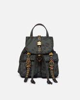Zaino piccolo in nylon con stampa animalier - | Pinko