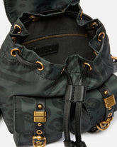 Zaino piccolo in nylon con stampa animalier - | Pinko