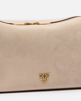 Sac porté épaule moyen Horizontal Bag en daim - | Pinko