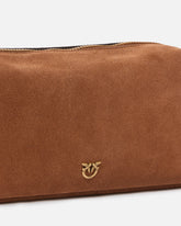 Horizontal Bag medium shoulder bag in suede - | Pinko