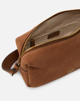 Borsa a spalla media Horizontal Bag in suede - | Pinko