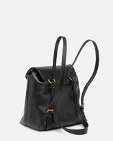 Zaino medio Saddle Backpack in pelle con anelli logati - | Pinko