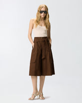 Bermuda lunghi fluidi in cotone - | Pinko
