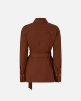 Giacca in cotone con cintura - | Pinko