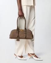 Borsa grande a spalla Escape Bag Horizontal in suede - | Pinko