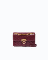 Mini Love Bag One Light small handbag in chevron leather - | Pinko