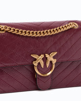 Mini Love Bag One Light small handbag in chevron leather - | Pinko