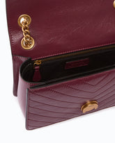 Mini Love Bag One Light small handbag in chevron leather - | Pinko