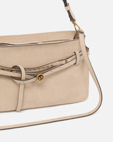 Borsa a spalla media Belt Bag in suede - | Pinko