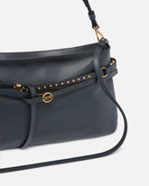 Borsa a spalla media Belt Bag in pelle - Grigio Scuro | Pinko