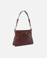Borsa a spalla piccola Belt Bag Mini in pelle - Burgundy | Pinko