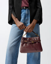 Borsa a spalla piccola Belt Bag Mini in pelle - Burgundy | Pinko