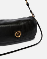 Borsa a tracolla media Love Bag Click Soft Horizontal Handle in pelle shiny - | Pinko