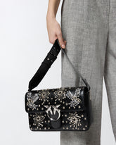Borsa a spalla media Love Bag Slouchy in microfibra effetto pelle - | Pinko