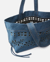 Borsa shopper media in denim sangallo - | Pinko