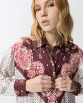 Camicia con motivo cravatteria e stampa piazzata - | Pinko
