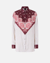 Camicia con motivo cravatteria e stampa piazzata - | Pinko