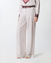 Pantaloni con motivo cravatteria - | Pinko